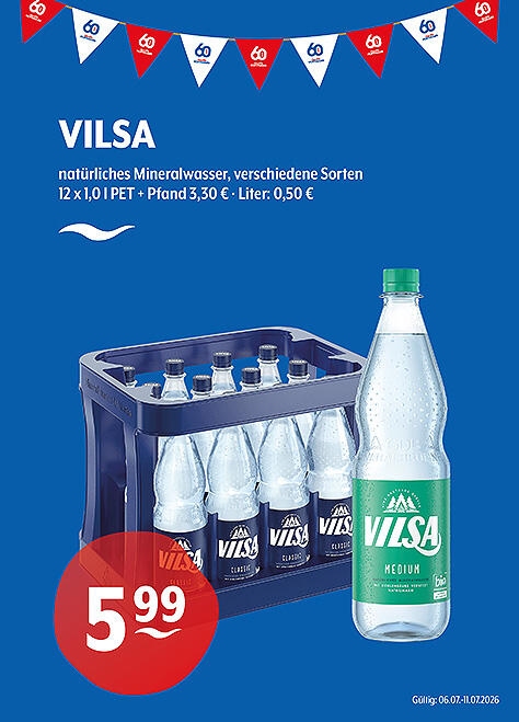 Vilsa Natürliches Mineralwasser
