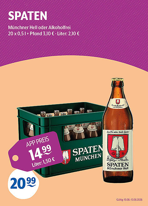 Spaten Münchner Hell oder Alkoholfrei