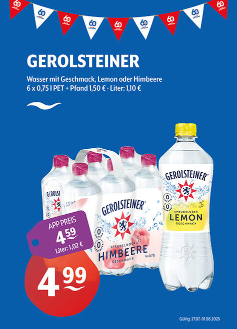 Gerolsteiner Natürliches Mineralwasser mit Geschmack