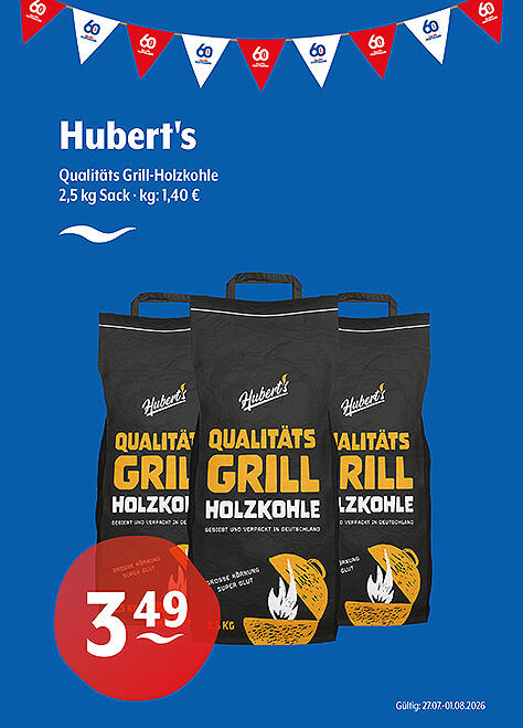 Hubert's Qualitäts Grill-Holzkohle