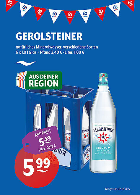 Gerolsteiner Natürliches Mineralwasser