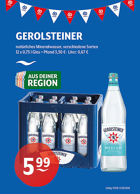 Gerolsteiner Natürliches Mineralwasser