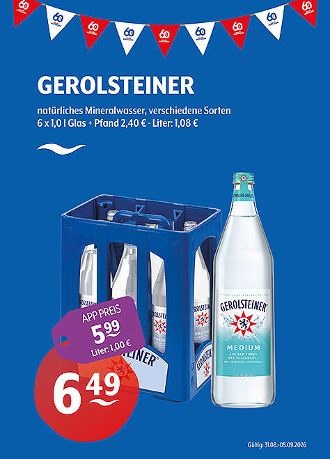 Gerolsteiner Natürliches Mineralwasser