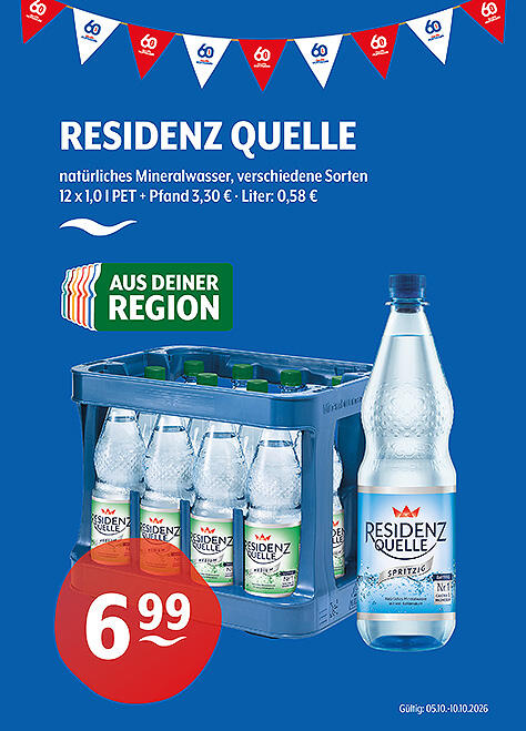 Residenz Quelle Natürliches Mineralwasser