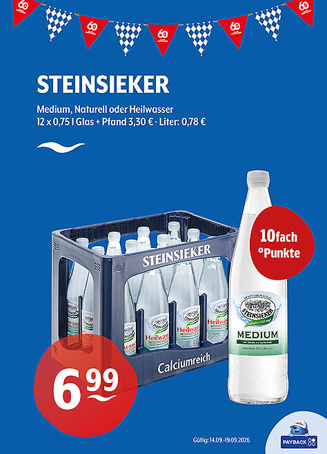 Steinsieker Natürliches Mineralwasser & Heilwasser