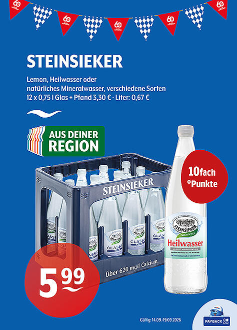 Steinsieker Natürliches Mineralwasser & Heilwasser