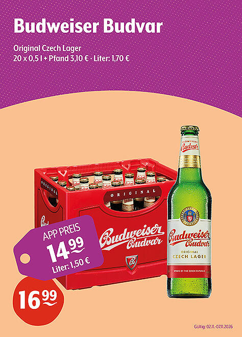 Budweiser Budvar Original Czech Lager