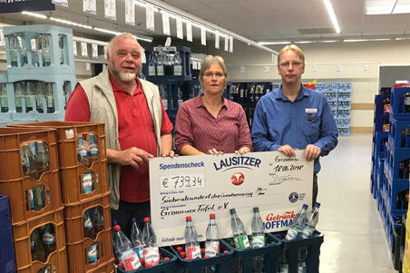 Lausitzer Natürliches Mineralwasser Spendenaktion