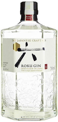 Die sechseckige Flasche ist ein Symbol für die sechs wichtigsten japanischen Botanicals im ROKU GIN.
