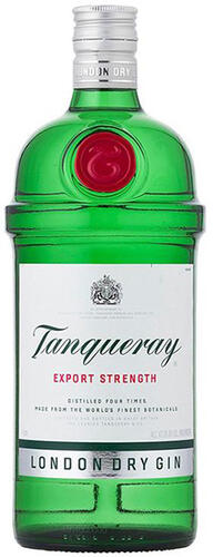 Nicht nur geschmacklich überzeugend, auch das auffällige Design, angelehnt an einen Cocktailshaker, besticht beim Klassiker Tanqueray London Dry Gin.