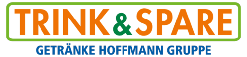 orange und grünes Trink &amp; Spare Logo der Getränke Hoffmann Gruppe
