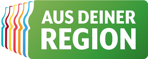 Das neue Label "Aus deiner Region" von Getränke Hoffmann, das regionale Produkte kennzeichnet.