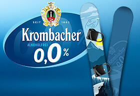 Krombacher Alkoholfrei 0,0 Gewinnspiel Snowboard