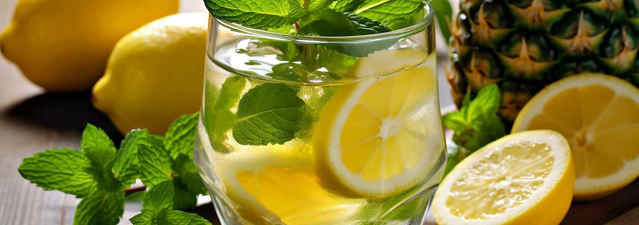 Aus Ananassaft, Zitrusfrüchten, viel Ingwer und Minze entsteht diese Stärkung fürs Immunsystem.