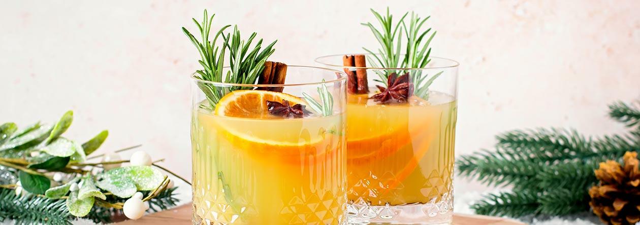 Winter-Gin mit Orange und Zimt