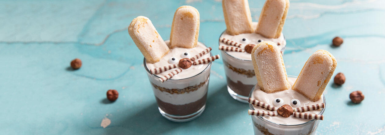 BAILEYS-Mousse mit Osterhasendeko