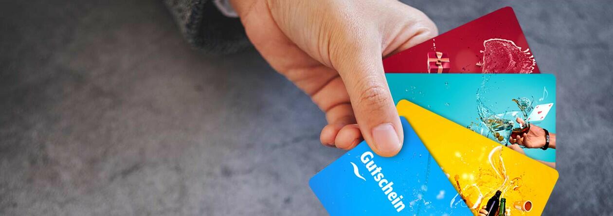 Die GH Guthabenkarten sind in vielfältigen Farben erhältlich.