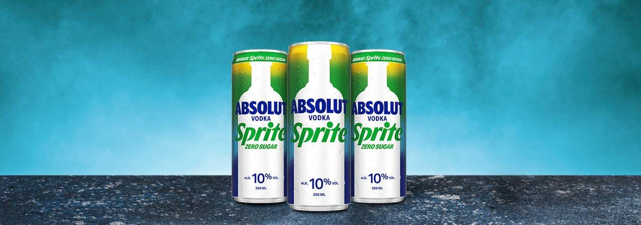 Slimdosen des Newcomers ABSOLUT Vodka Sprite