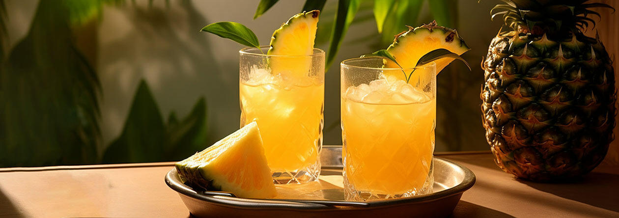 Rezept fĂŒr Ananas-Rum-Cocktail (0) GrĂŒĂe aus den Tropen â frische Ananas trifft auf Rum