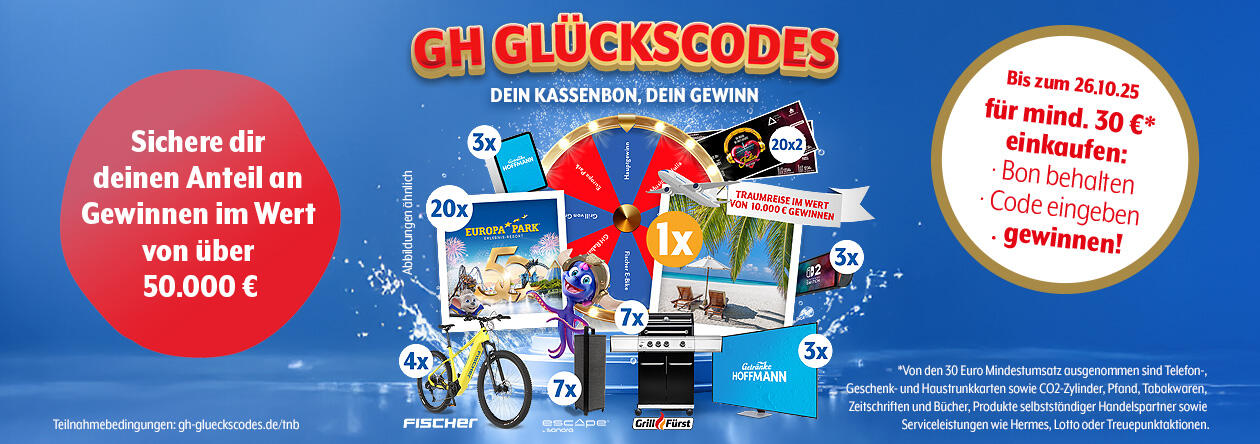 GH Glückscodes So holst du dir GH Glückscodes mit jedem Einkauf!