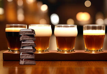 Dunkle Schokolade wie diese passt gut zu dunklen Biersorten