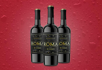 Flaschen von Romulus Rosso DOC