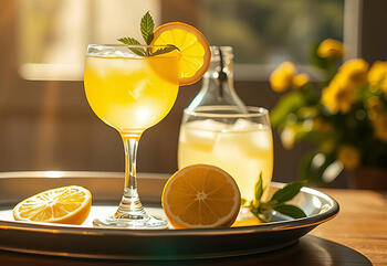 Limoncello-Cocktail im Glas