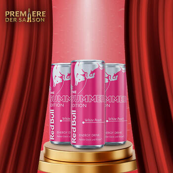 Vorhang auf für unsere Premiere der Saison: Red Bull Summer Edition White Peach