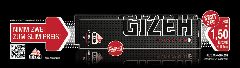 Gizeh Black Extra Fine King Size Slim